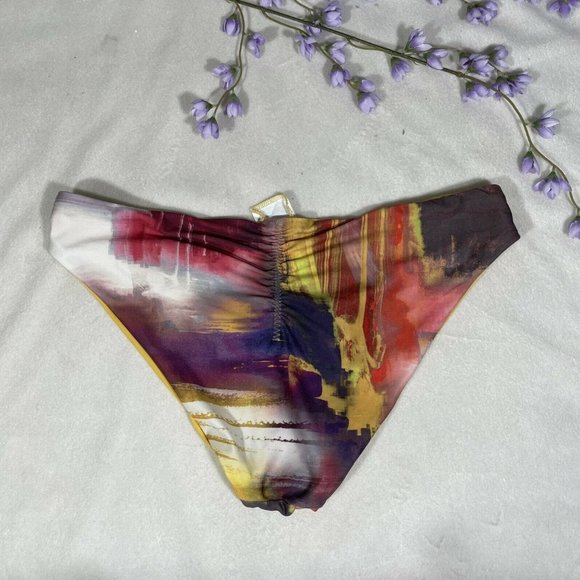NEW Becca Maestro Reversible Yellow Bikini Bottoms Medium - Picture 9 of 12